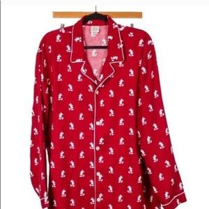 Disney Store Mickey Mouse Pajama Set XL Adult Red